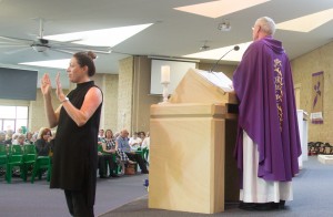 Mons John Boyle have the homily, which was signed by Daina.