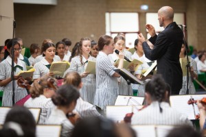 tudents from Our Lady of Mercy College Parramatta provided music and singing. Photos: Alfred Boudib.