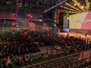 The Aussie Gathering was hosted at the Mercy Centre in Tauron Arena, Krakow. Photo: Adrian Middeldorp.