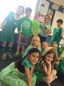 Our Lady of the Nativity Primary, Lawson held a Project Compassion fundraiser on St Patrick's Day. Photo: Diocese of Parramatta.