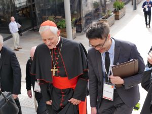 Cardinal Wuerl is accompanied by Daniel Ang, Director of Evangelisation in the Catholic Diocese of Broken Bay. Photo: Adrian Middeldorp.