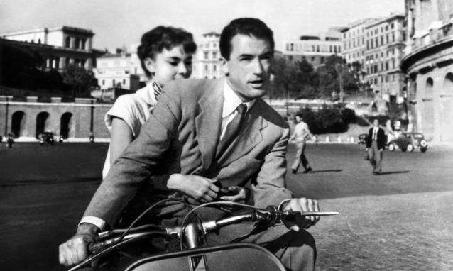 Gregory Peck and Audrey Hepburn saw the sights in 'Roman Holiday' (1953) Source: Wikimedia Commons