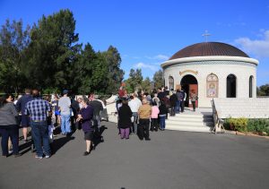 Families gathered at the Shrine of the Holy Innocents at Kellyville. Photos: Diocese of Parramatta / Art in Images.