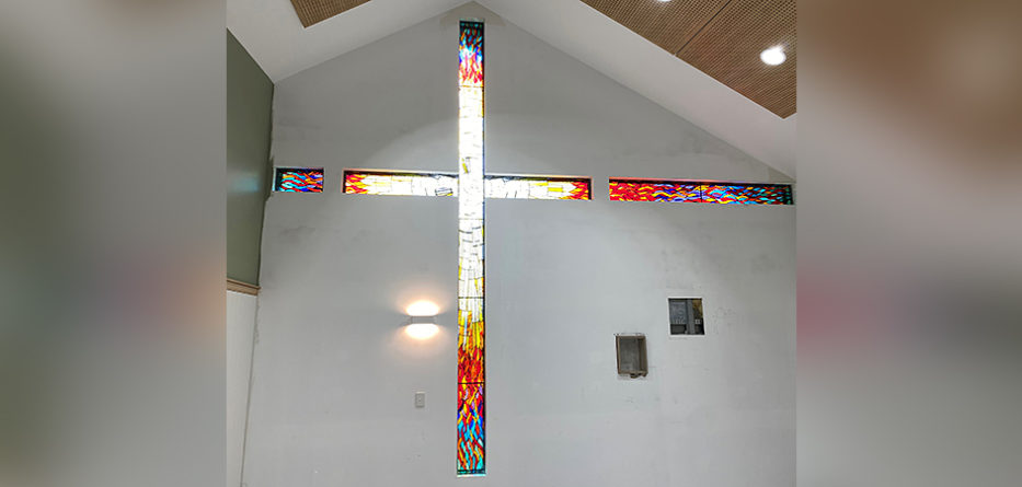 Beautiful stained glass cross installed in MacKillop House – Catholic ...