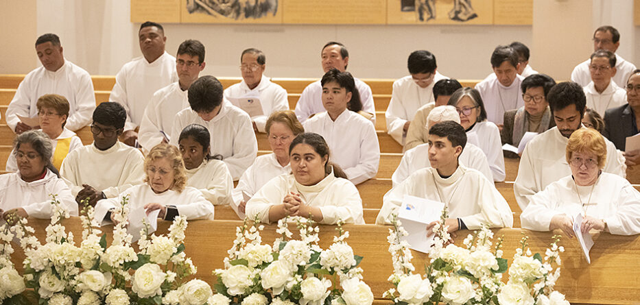 Newly commissioned Ministers at the Altar during Mass