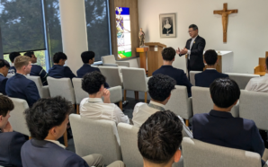 Senior Students at Wollemi College connect with Bishop Vincent