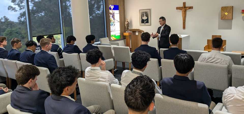 Senior Students at Wollemi College connect with Bishop Vincent