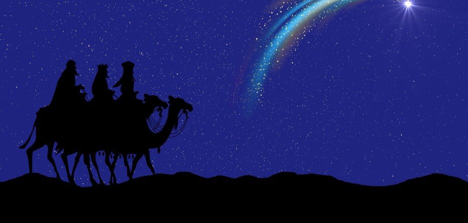 The Magi journey to visit baby Jesus. Image: Pixabay.