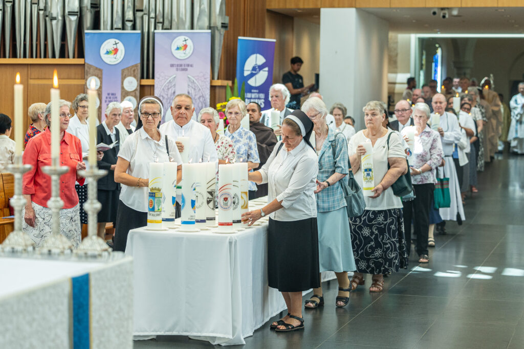 Candles places in the Cathedral. Image: Alphonsus Fok/Diocese of Parramatta.