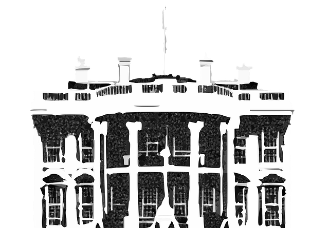 White House in black and white render. Image: Pixabay.