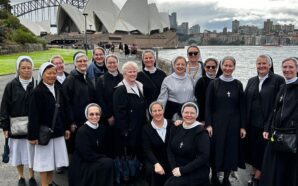 Worldwide leaders of the Sisters of the Holy Family of…