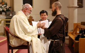 Stephen Noone makes first profession as a Capuchin Franciscan friar