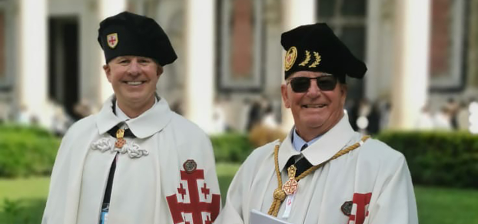 Local Knights and Dames celebrate 40 years of service in Rome with Pope 
