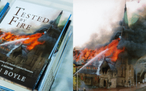 Today marks 30 years since the devastating fire at St Patrick's Cathedral Parramatta on 19 February 1996. Image: supplied/Diocese of Parramatta.