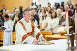 Deacon David serves at the Thanksgiving Mass for 40 years of the Diocese of Parramatta. Image: Parramatta Diocese 