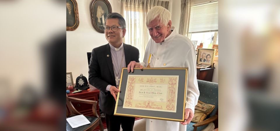 ‘Unwavering fidelity’: Papal awards conferred on two long-standing servants of the Diocese of Parramatta 